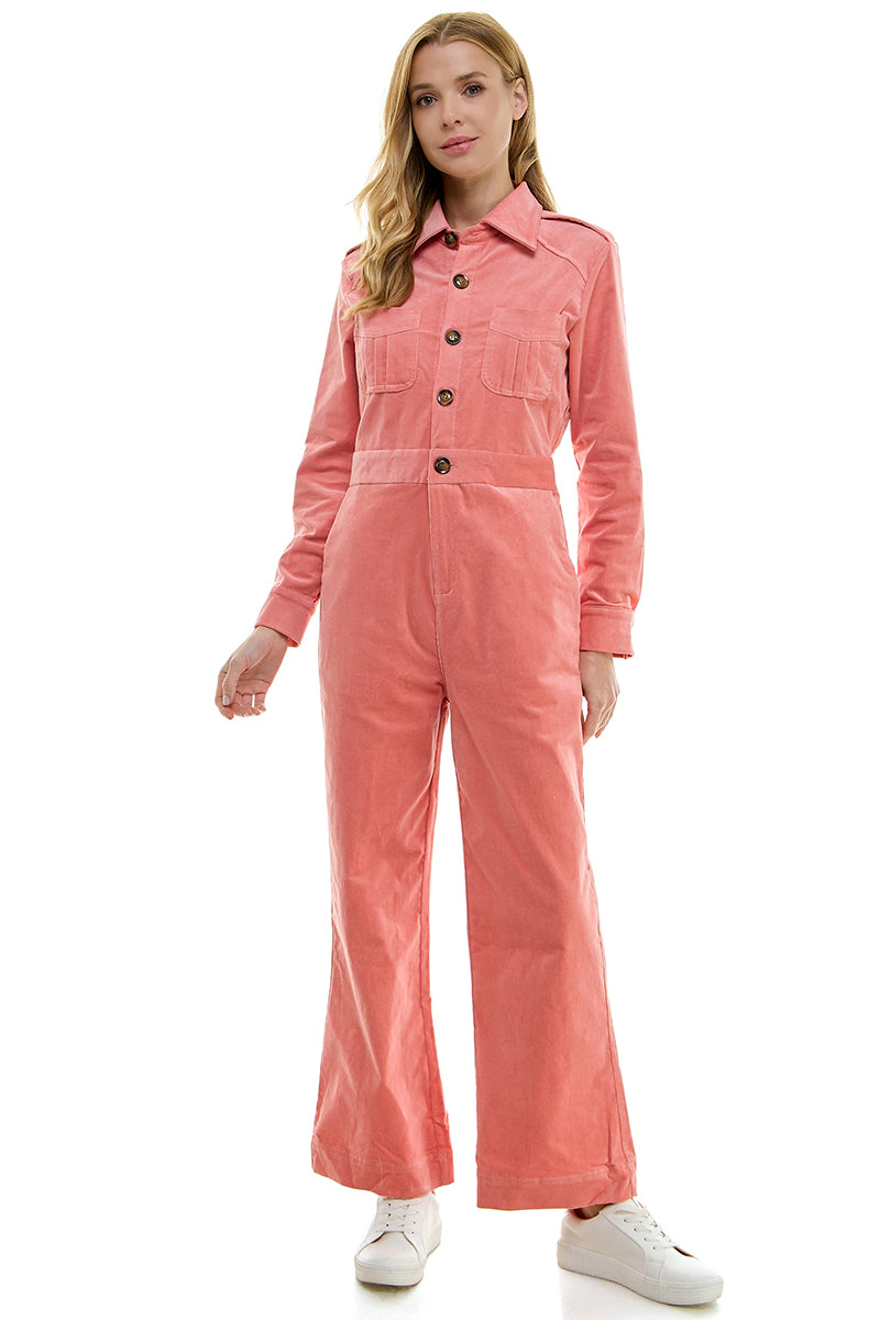 Marr's Long Sleeve Coverall Petal