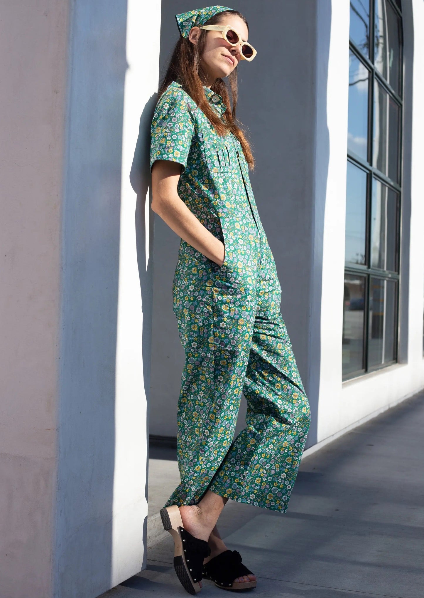 Marr’s Coverall Buttercup Dizzy Floral in Island