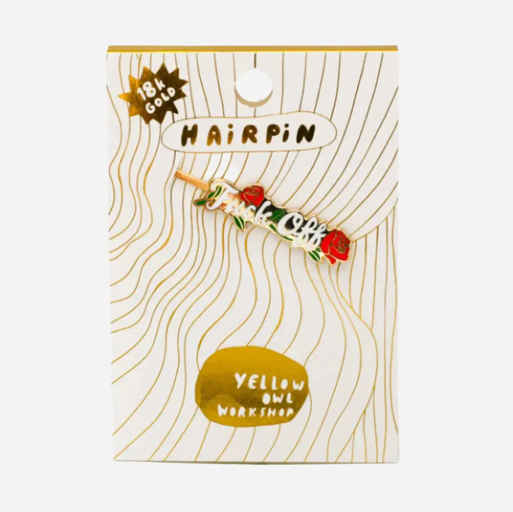 Fuck Off Hair Pin Yellow Owl Workshop