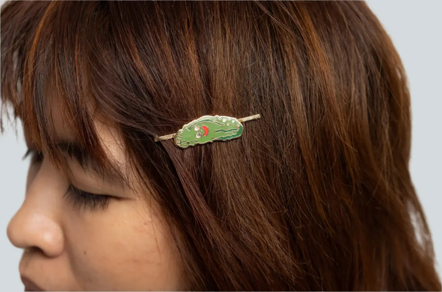 Mr Pickle Hair Pin Yellow Owl Workshop