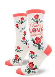 I LOVE SWEARING -CREW SOCK Mod Socks