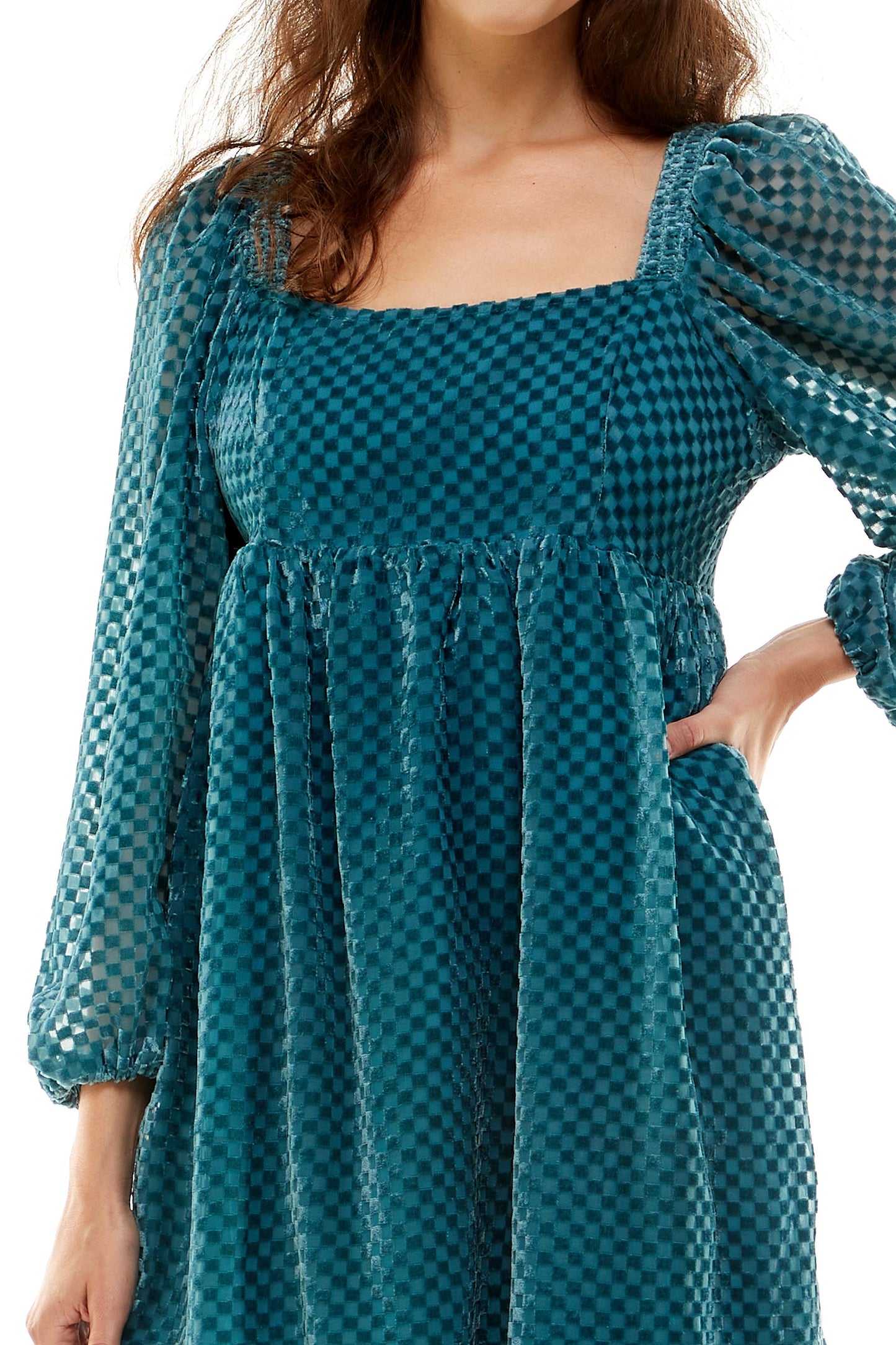 Kiera Dress Check It in Sea