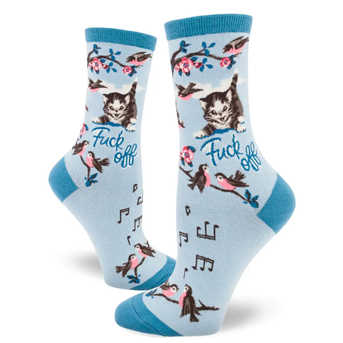 F*ck Off Kitty Cat Socks Mod Socks