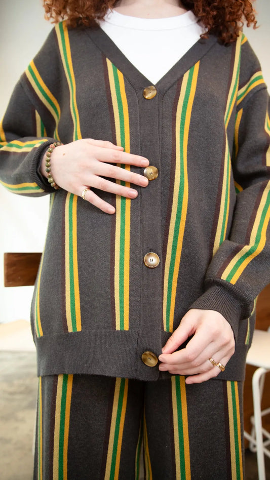 Mr Hall Boyfriend Cardi — Carsisle Stripe (PRE ORDER)