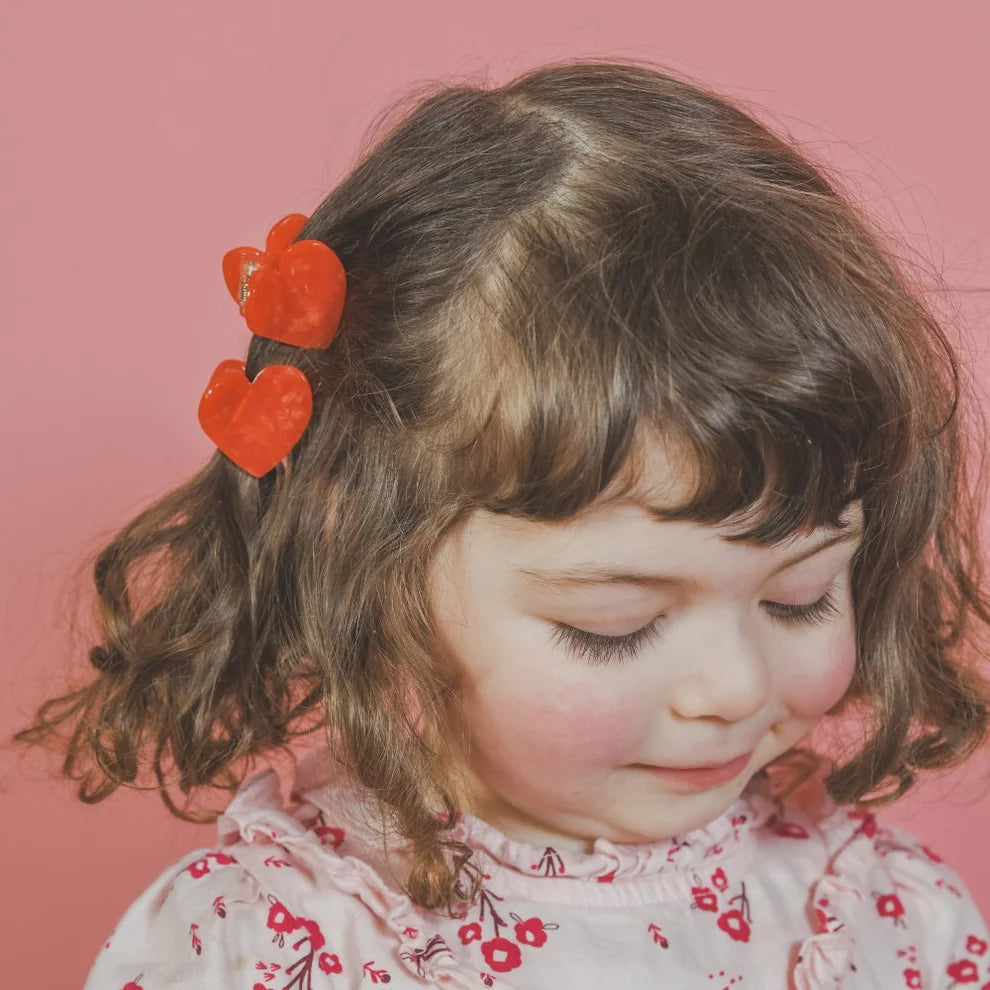 Heart - Mini Claw - Ruby red