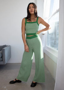 Gigi Crop Top in Island Green Check Inn