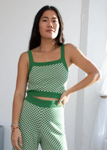 Load image into Gallery viewer, Gigi Crop Top in Island Green Check Inn
