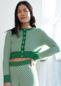 Juju Cardi in Island Green Check Inn