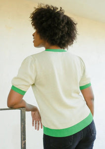 Sid Short Sleeve Sweater in Always Growing
