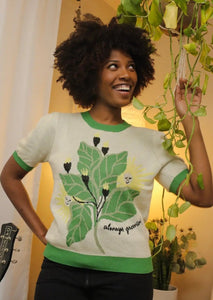 Sid Short Sleeve Sweater in Always Growing