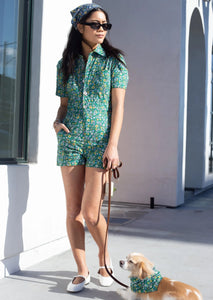 Marr’s Short Coverall Buttercup Dizzy Floral in Island