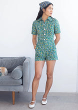 Load image into Gallery viewer, Marr’s Short Coverall Buttercup Dizzy Floral in Island
