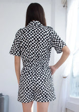 Load image into Gallery viewer, Marr’s Short Coverall Gordon Check in Caviar
