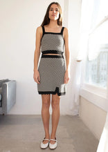 Load image into Gallery viewer, Romi Mini Skirt in Caviar/Shell Check Inn
