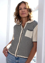 Load image into Gallery viewer, Seb Sweater in Caviar/Shell Check Inn
