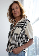 Load image into Gallery viewer, Seb Sweater in Caviar/Shell Check Inn
