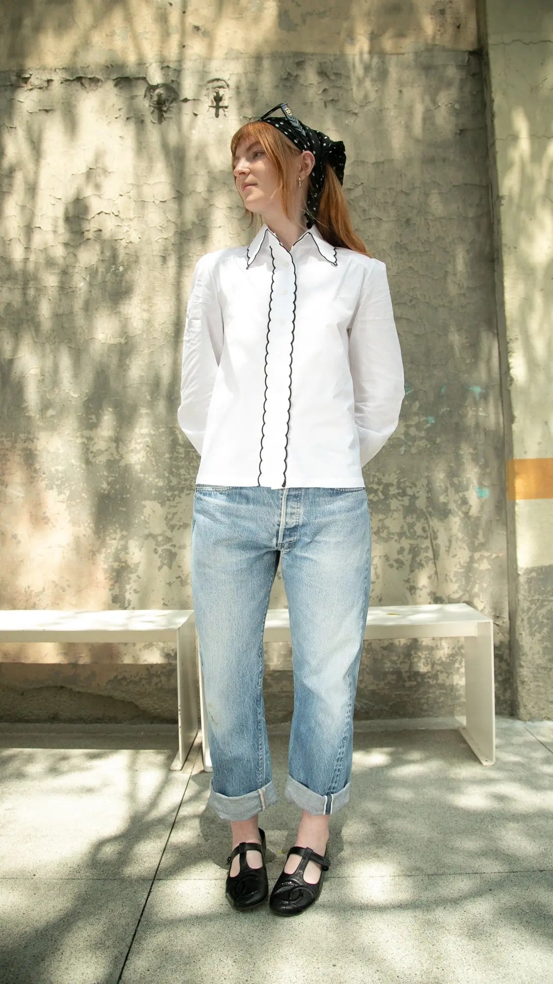 Tanya Scallop Embroidery Top Saint Geraldine