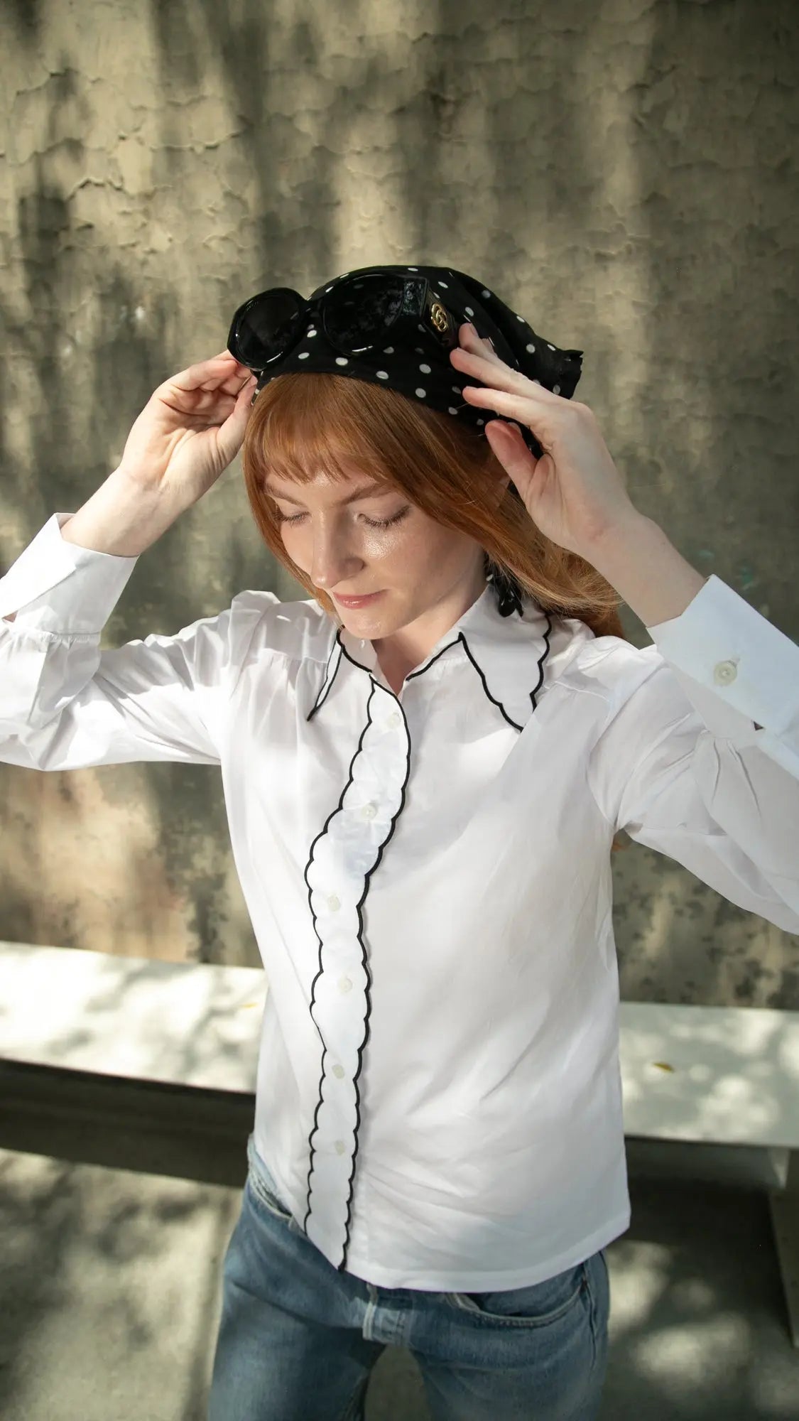 Tanya Scallop Embroidery Top Saint Geraldine
