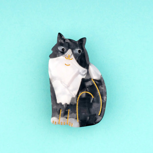 Iggy - tuxedo  cat clip
