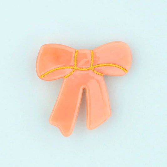 Coquette  Bow - Mini clip - peach fuzz
