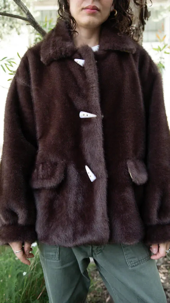Tyler Toggle Coat Fun Fur (PRE-ORDER) | Women's Faux Fur Winter Coat