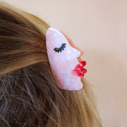 Face Hair Claw in White