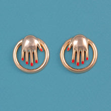 Load image into Gallery viewer, Hand Hoop Earrings
