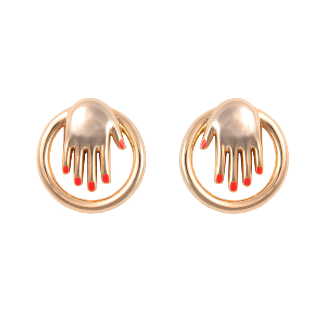 Hand Hoop Earrings