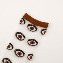 Load image into Gallery viewer, Eye Sheer Socks in Brown
