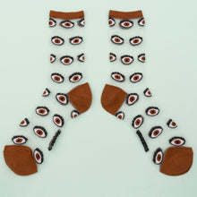 Load image into Gallery viewer, Eye Sheer Socks in Brown
