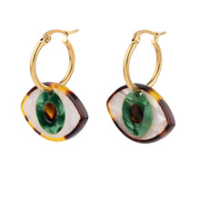 Load image into Gallery viewer, Green Eyes Earrings
