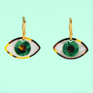 Green Eyes Earrings