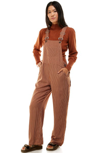 Teddie Overalls in Flynn Stripe Ginger
