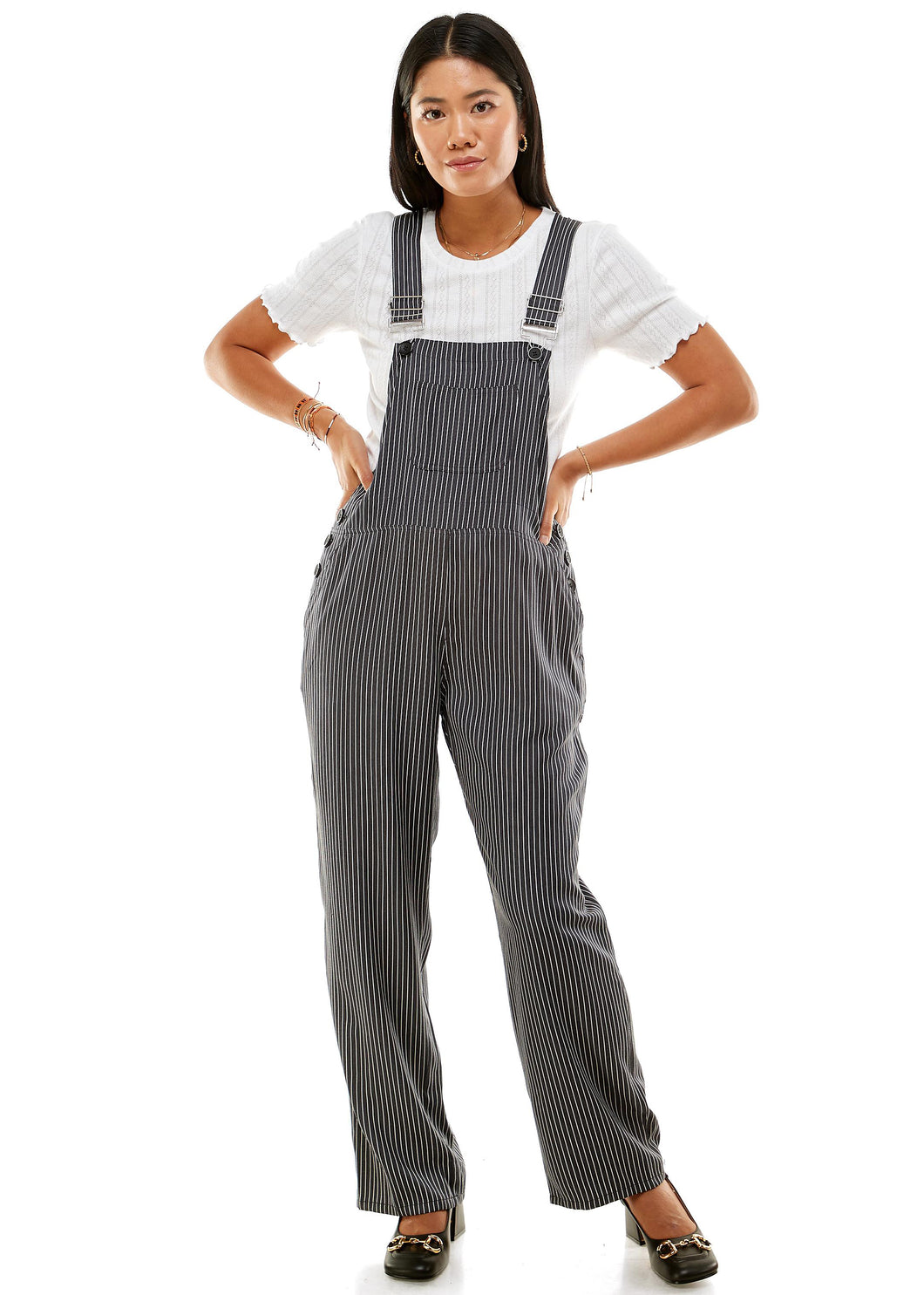 Teddie Overalls Flynn Stripe Kitty