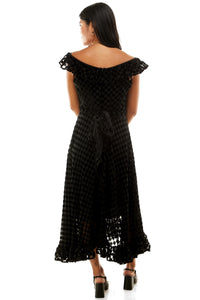 Aaliyah Dress in Check Burn Out