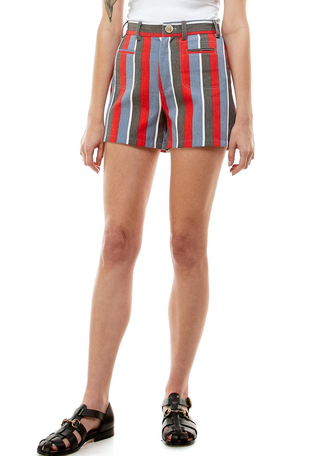 Alexa Short Endless Stripe in Bittersweet