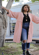 Load image into Gallery viewer, Corkill Reversible Jacket in Flynn Stripe Kitty Black/Pink
