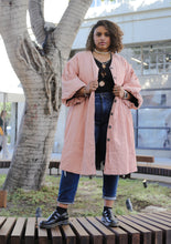 Load image into Gallery viewer, Corkill Reversible Jacket in Flynn Stripe Kitty Black/Pink
