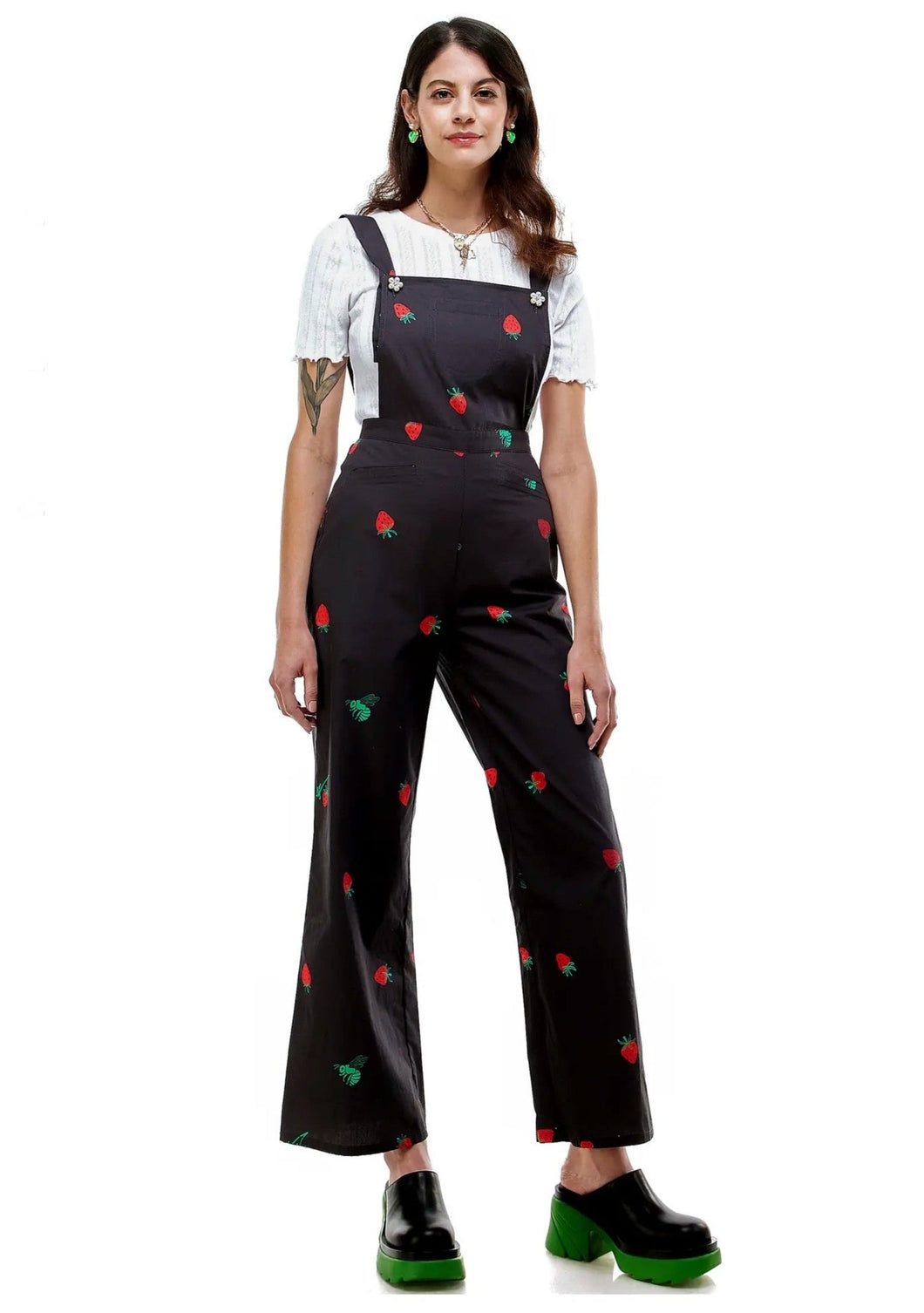 Suggs Overalls Strawberry Fields Forever in Jet
