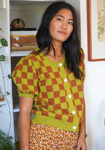 Load image into Gallery viewer, Graham Cardigan Top in Avocado/Ginger

