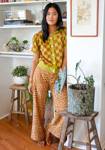 Graham Cardigan Top in Avocado/Ginger