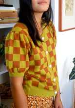 Load image into Gallery viewer, Graham Cardigan Top in Avocado/Ginger
