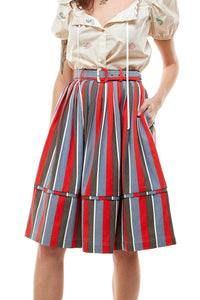 Siri Skirt Endless Stripe in Bittersweet