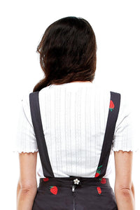Suggs Overalls Strawberry Fields Forever in Jet