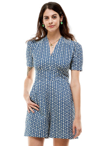 Topper Playsuit in Wish Floral Chambray Embroidery