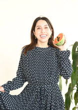 Load image into Gallery viewer, Florence Over the Moon Dress in Black
