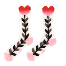 Load image into Gallery viewer, Lotus Love Flower Sheer Socks
