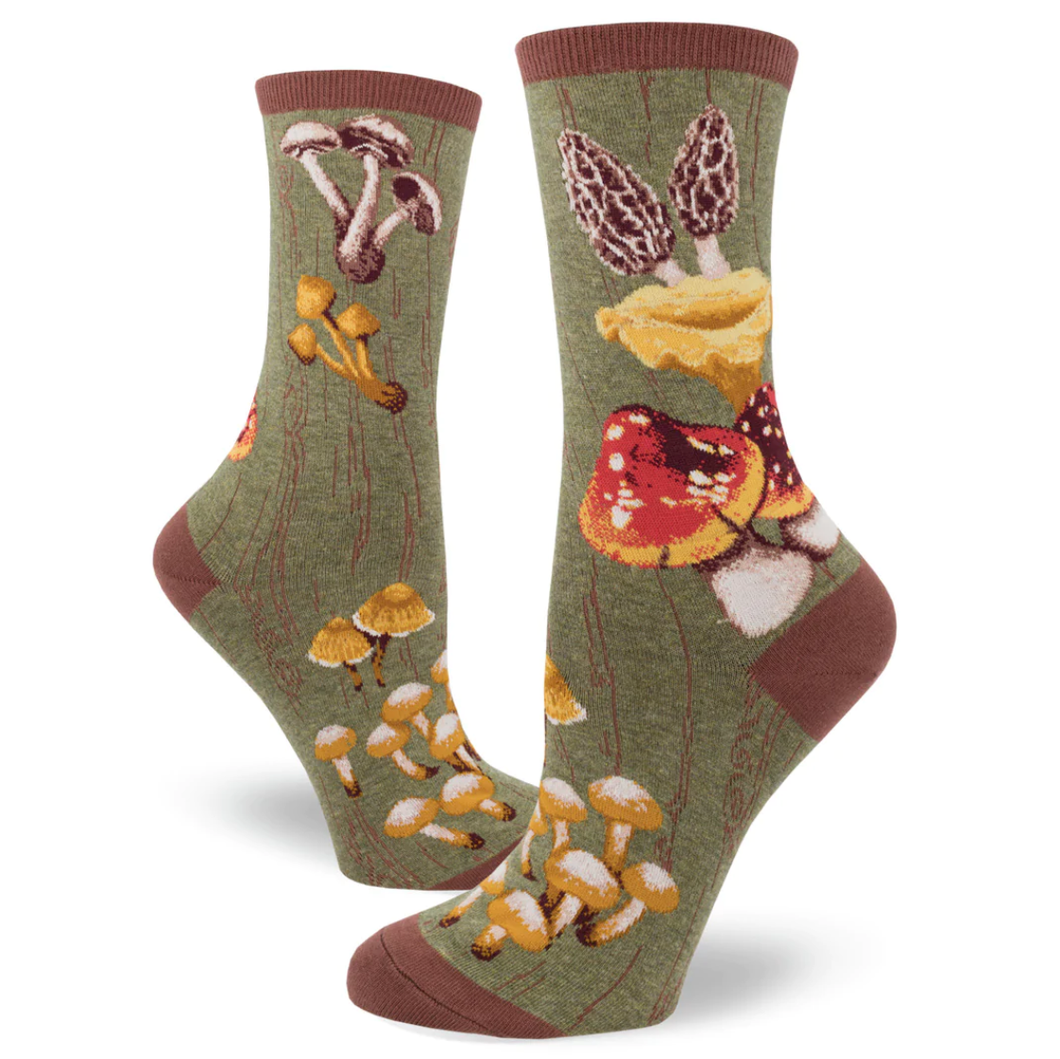 Mushroom Socks - Heather Moss